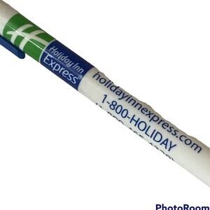 Holiday Express Pen Ballpoint Advertising Blue Plastic Office Supply Collectible